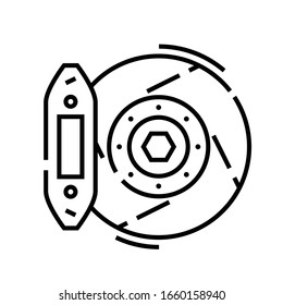 Motor vechicle parts line icon, concept sign, outline vector illustration, linear symbol.