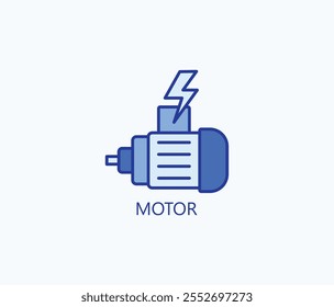 Motorvektor, Symbol oder Logo-Symbol-Illustration