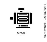 Motor  Vector  Solid Icons. Simple stock illustration stock