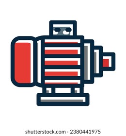Motor Vector Thick Line Filled Dark Colors Icons For Personal And Commercial Use.
