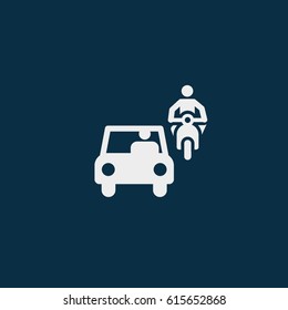 Motor vehicles on highway