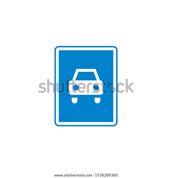 Motor vehicles only mandatory sign flat icon,\
vector sign, colorful pictogram isolated on white. Symbol, logo\
illustration. Flat style\
design