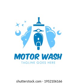 Motor wash center vector logo template Premium Vector