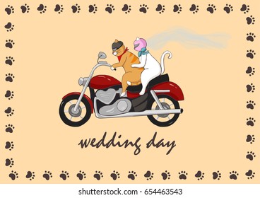 motor wedding card design