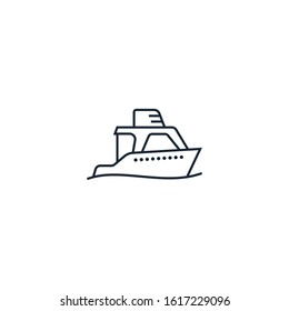 motor yacht creative icon. From Transport icons collection. Isolated motor yacht sign on white background
