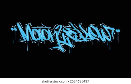 MOTOR YELLOW graffiti tag style design