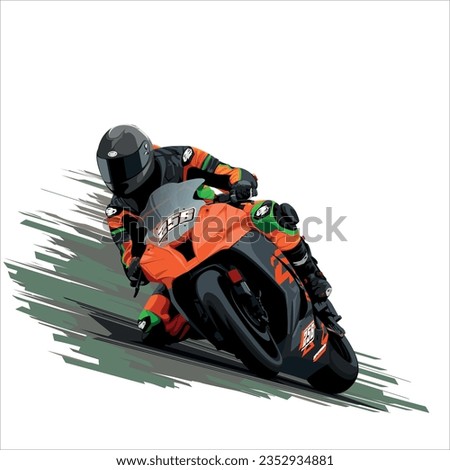 motoracer in motion on the track