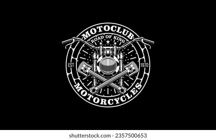 Motorbadge vector, Motorclub logo illustration