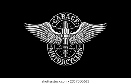 Motorbadge vector, Motorclub logo illustration