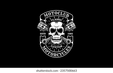 Vector de motocicleta, ilustración del logo de Motorclub