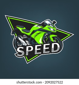 Motorbike associations, vector motorcycle illustration. sport logo