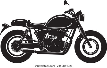 motorbike black silhouette vector art design illustration