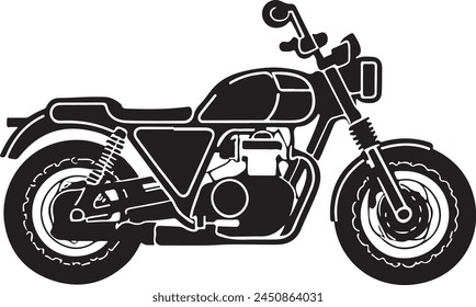 motorbike black silhouette vector art design illustration