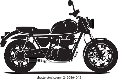 motorbike black silhouette vector art design illustration