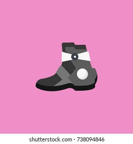motorbike boots vector in pink background isolated