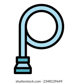 Motorbike cable icon outline vector. Gear part. Bike tool color flat