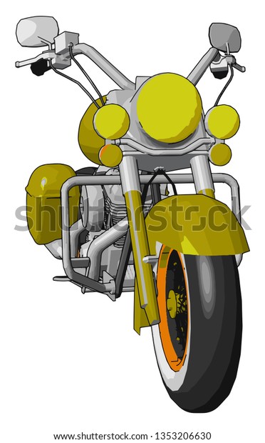 Motorbike can accelerated more quickly but\
it makes it not safe as car bikes do not have protecting chassis\
vector color drawing or\
illustration