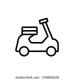 Motorbike concept line icon. Simple element illustration. Motorbike concept outline symbol design from Italy set. Can be used for web and mobile