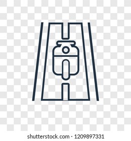 Motorbike concept vector linear icon isolated on transparent background, Motorbike concept transparency concept in outline style