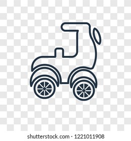 Motorbike concept vector linear icon isolated on transparent background, Motorbike concept transparency concept in outline style