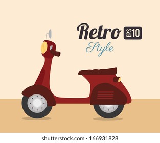 motorbike design over pink background. vector illustration