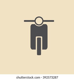 motorbike front view isolated icon