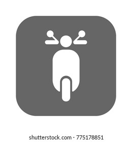 motorbike front view isolated vector icon