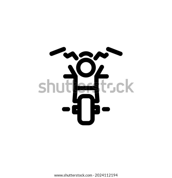 Motorbike Front View Monoline Icon Logo for\
Graphic Design