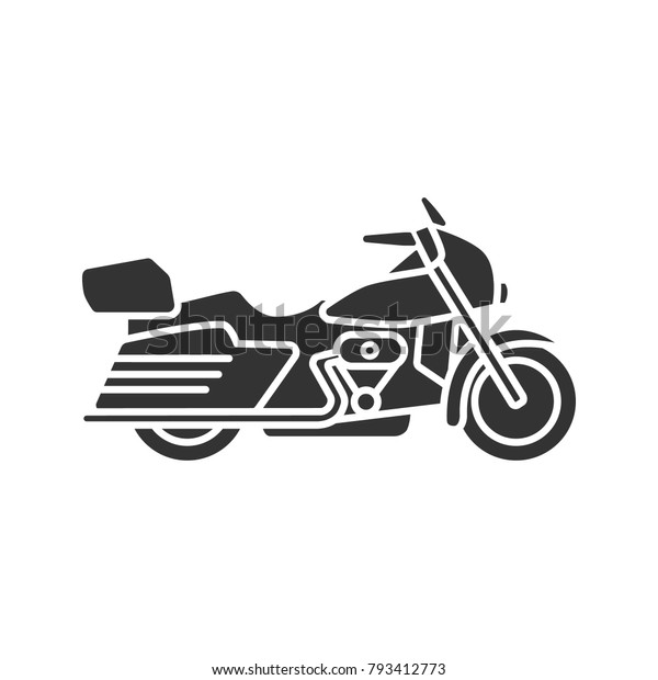 Download Motorbike Glyph Icon Motorcycle Silhouette Symbol Stock ...