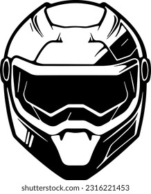 Motorbike helmet icon Free Vector