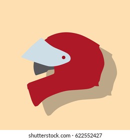 Motorbike helmet icon, vector illustration design. Sport objects collection.