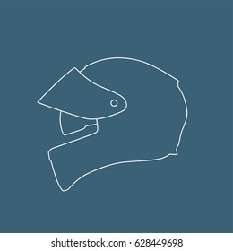 Motorbike helmet icon, vector illustration design. Sport objects collection.