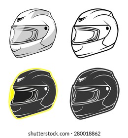 Motorbike Helmet Illustration