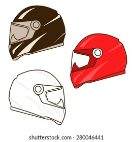 Motorbike helmet illustration