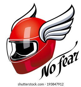 motorbike helmet with wings