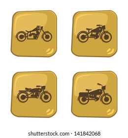 motorbike icon classic chopper