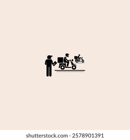 Motorbike icon flat vector design.