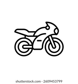 Motorbike Icon Outline Vector On White Background
