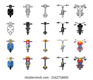 motorbike icon set. vector designs that are suitable for websites, applications, apps.