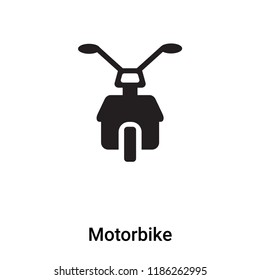 Motorbike icon vector isolated on white background, logo concept of Motorbike sign on transparent background, filled black symbol
