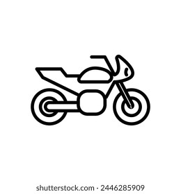 motorbike icon vector in line style
