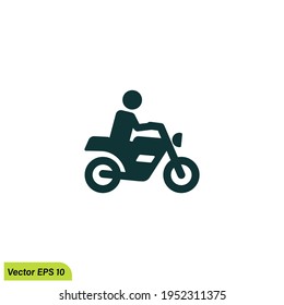 motorbike icon vector simple design element