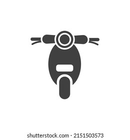 motorbike icon vector. vespa motor symbol simple flat template for vehicles