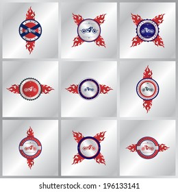 motorbike label sticker collection