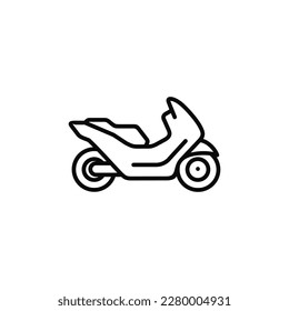 Motorbike line icon isolated on white background