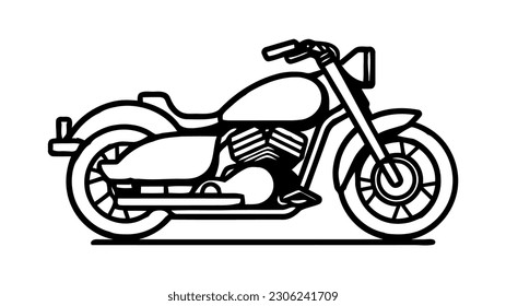 Logo de la moto, icono. Ilustración del vector aislada en fondo blanco