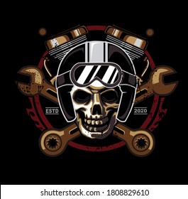 motorbike logo sport in vector