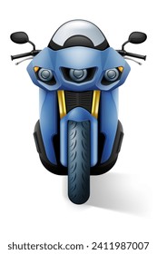 motorbike modern fast sports motorcycle vector illustration isolated on white background
