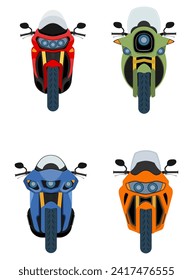 motorbike modern fast sports motorcycle vector illustration isolated on white background