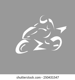 Motorbike motorcycle concept logo template. Moto emblem. Vector icon. Editable.